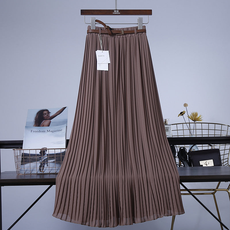 Néné 💃 Jupe Midi Plissée en Chiffon