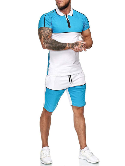 Summer sports suit men's color matching