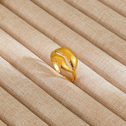 Personalized Stainless Steel Ring With Color-retaining Diamond Inlay