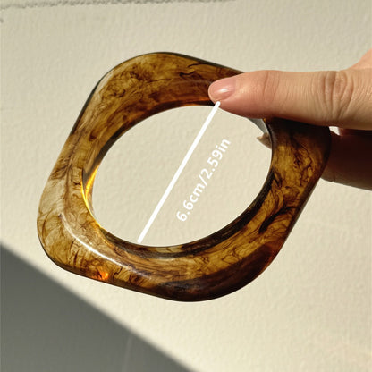 Resin Flower Bracelet - Irregular Shape, European Style 