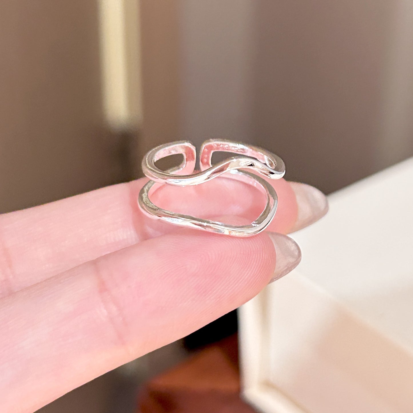 Minimalist Zircon Plain Band Ring For Women Niche