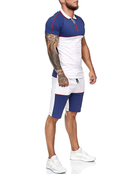 Summer sports suit men's color matching