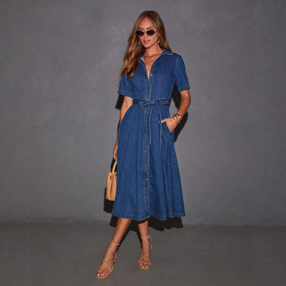 DenimLace  Robe Vintage Nouée