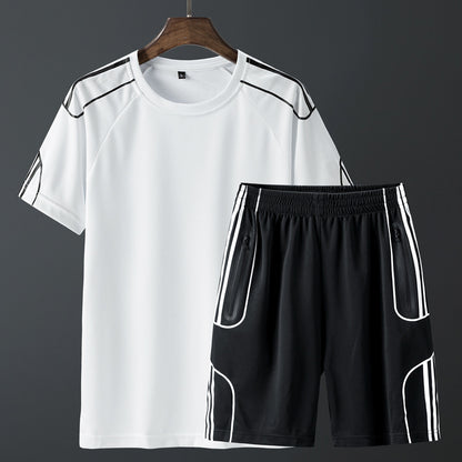Short sleeved sportswear shorts suit