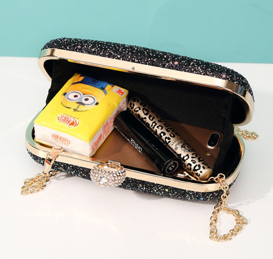Mini Sac Ovale Paillettes Chaîne Femme