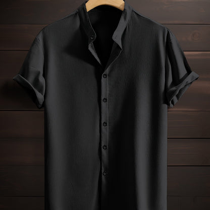 Amadou Breeze – Chemise Homme Casual Respirante Col Montant