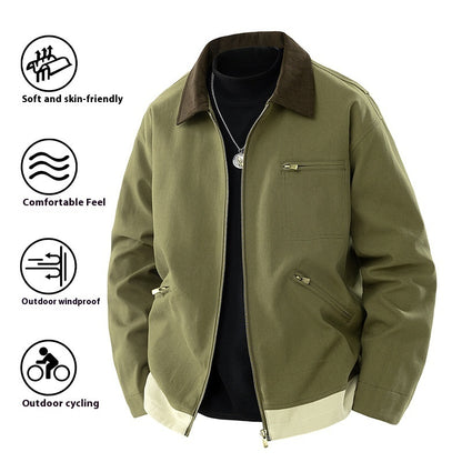 N’Golo – Veste homme à revers contrastés printemps et automne 🧥🌿🍂