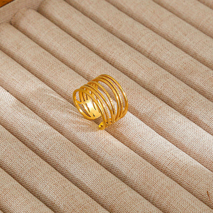 Personalized Stainless Steel Ring With Color-retaining Diamond Inlay