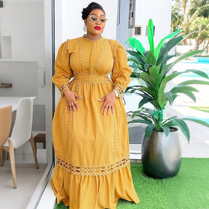 Robe "Ayo" Élégance Retro & Fleurs Crochetées