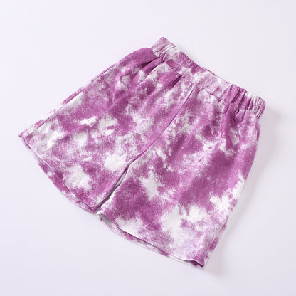 Children's Tie-dye Short-sleeved Shorts Suit