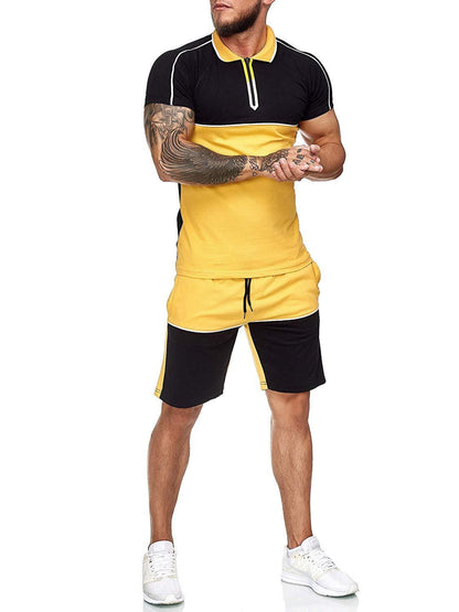 Summer sports suit men's color matching
