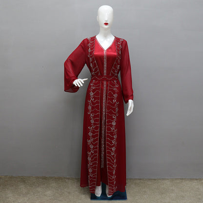 NOURA – Ensemble Robe Longue & Veste Chic en Chiffon ✨