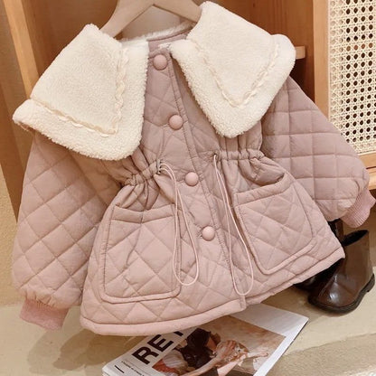 🌺 Liréna – Manteau Doublé Velours Fille