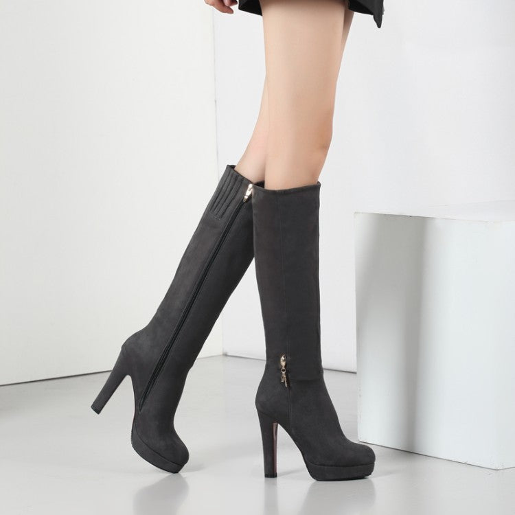 👢 Nayélie – Bottes hautes en suède automne/hiver