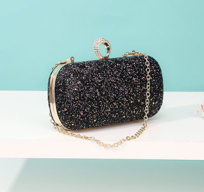 Mini Sac Ovale Paillettes Chaîne Femme