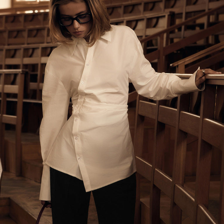 🤍 Martine - Chemise Croisée Blanche&nbsp; 🤍