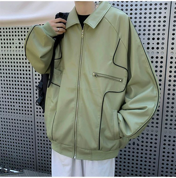 🧥Badji – Manteau en Similicuir Printemps et Automne pour Homme