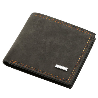 Portefeuille Homme Rétro en Cuir PU – Compact & Élégant