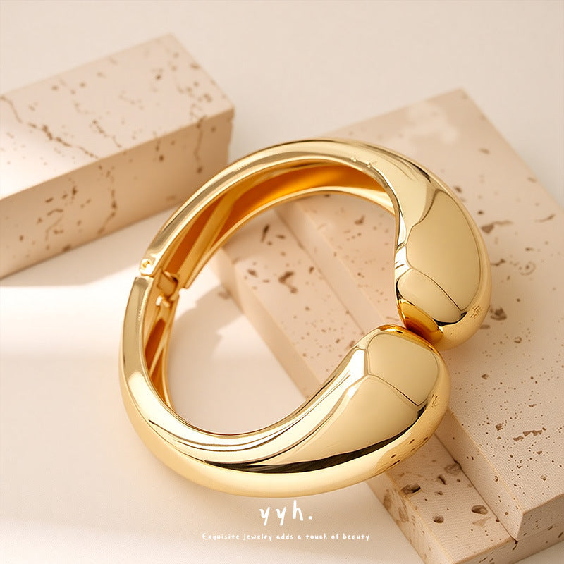 Raven Bracelet Ouvert Large Punk Luxe Léger