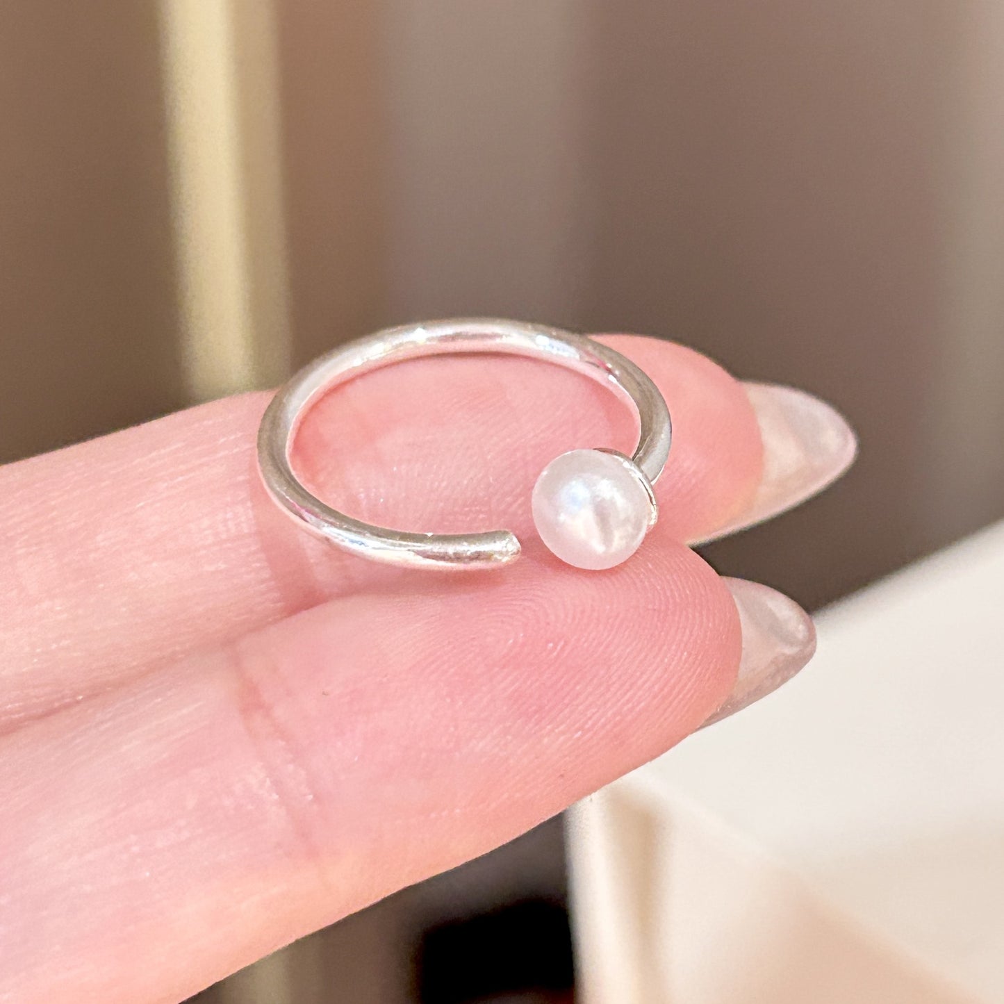 Minimalist Zircon Plain Band Ring For Women Niche