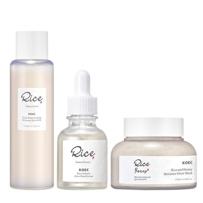 Coffret de Soin Visage KOEC au Miel et Riz - 3 Pièces