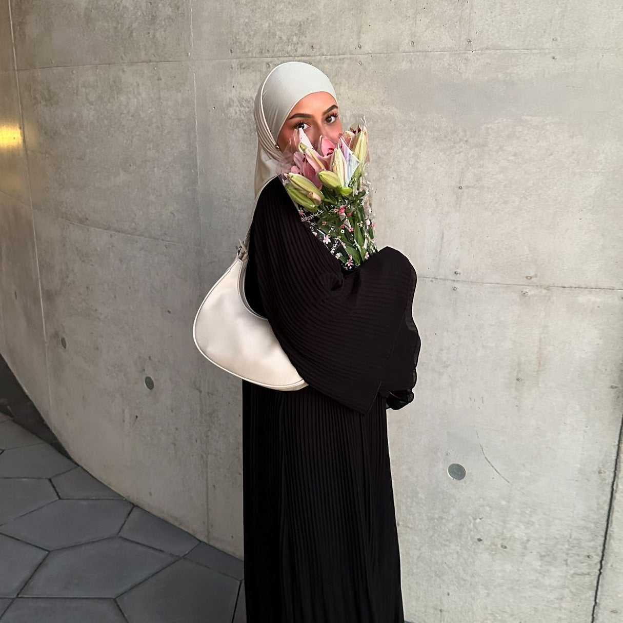 ✨ Minatou Dress – Pleated Chiffon Pullover 🌙