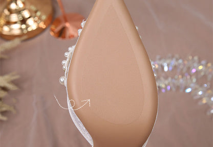 Escarpins Dentelle Perles Satin