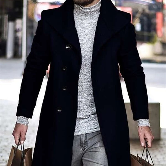 Manteau Cheikhou – Élégance Noire Automne/Hiver 🖤