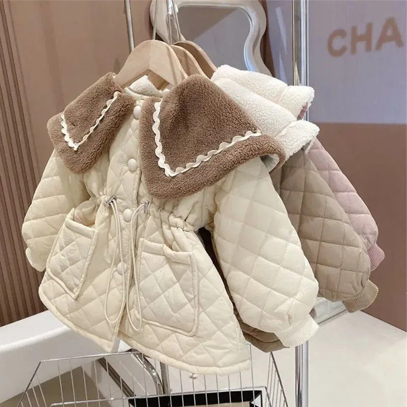 🌺 Liréna – Manteau Doublé Velours Fille