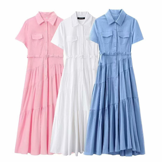 CityBelt  Robe Chemise Ceinturée