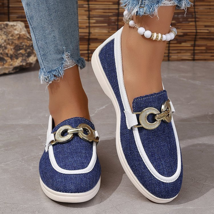 Fly-kit Mesh Metal Casual Women's Shoes