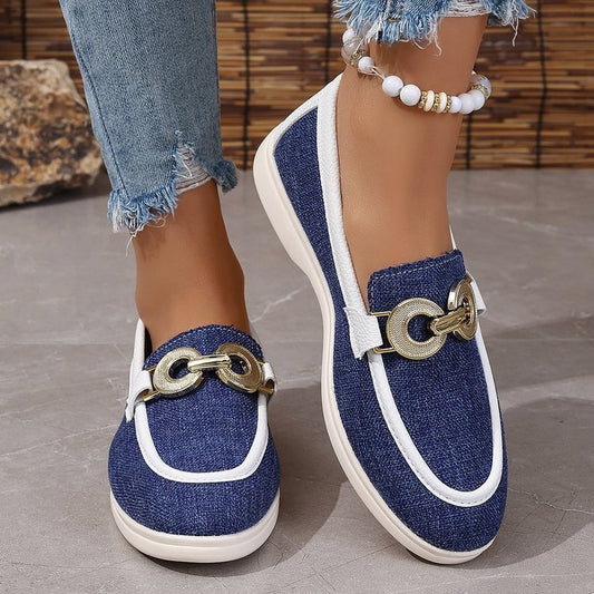 Fly-kit Mesh Metal Casual Women's Shoes