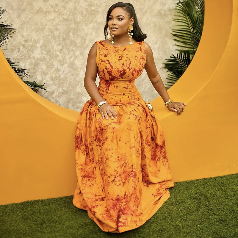 🌺 Robe Longue Nourane – Éclat d’Été