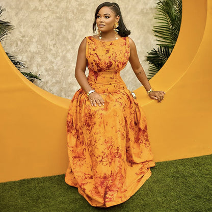 🌺 Robe Longue Nourane – Éclat d’Été