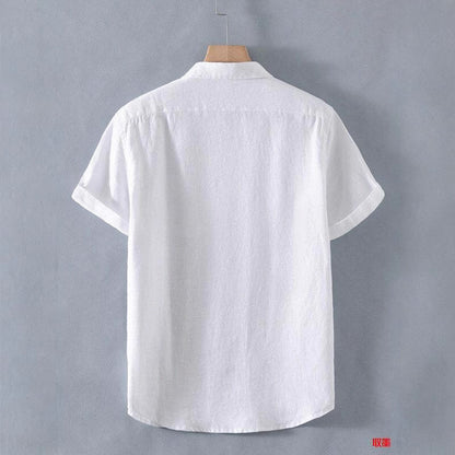 Sékou Linen – Chemise Homme Décontractée en Lin Manches Courtes