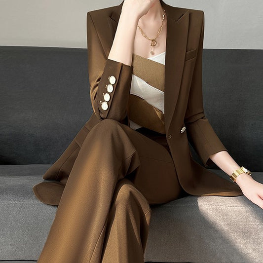 Ensemble Tailleur Pantalon Haut De Gamme Femme