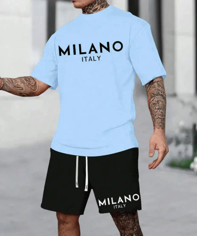 Ensemble T-shirt Col Rond Short Homme