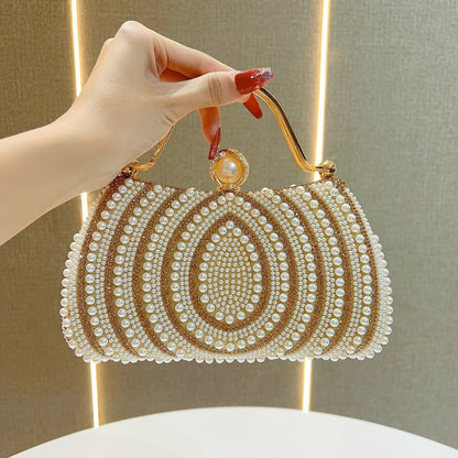 Sac À Main Perles Strass Femme