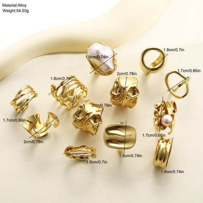Irregular Light-luxury Gold-plated Knuckle Ring