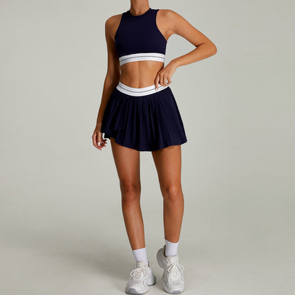 Women's Outdoor Sports Tennis Suit Suit Women's Tight Quick-drying Pleated Skirt