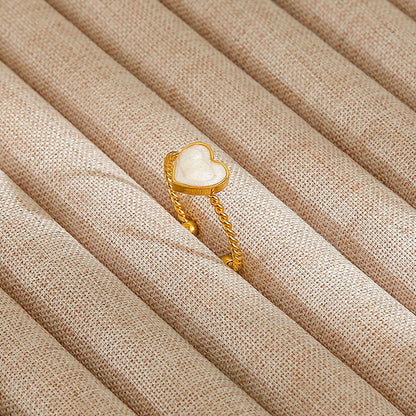 Personalized Stainless Steel Ring With Color-retaining Diamond Inlay
