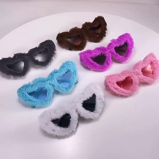 Fashion Plush Love Sunglasses Personality