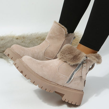 Fayora – Bottes d’Hiver Doublées en Fourrure Courte