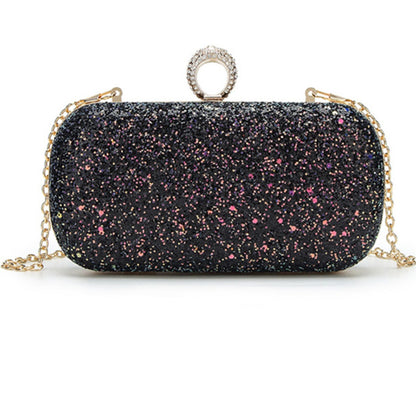 Mini Sac Ovale Paillettes Chaîne Femme