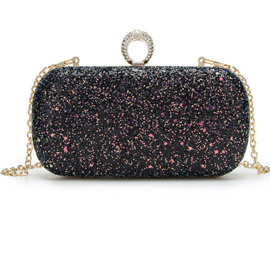 Mini Sac Ovale Paillettes Chaîne Femme
