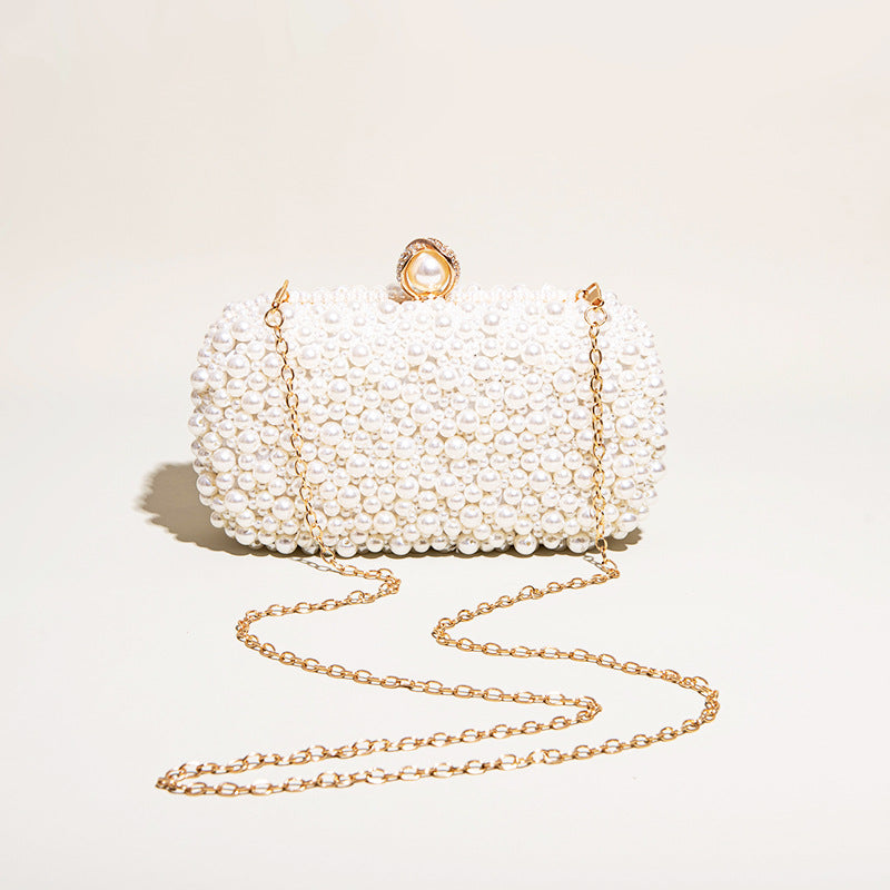 Pochette Carrée Nacre Soirée Femme