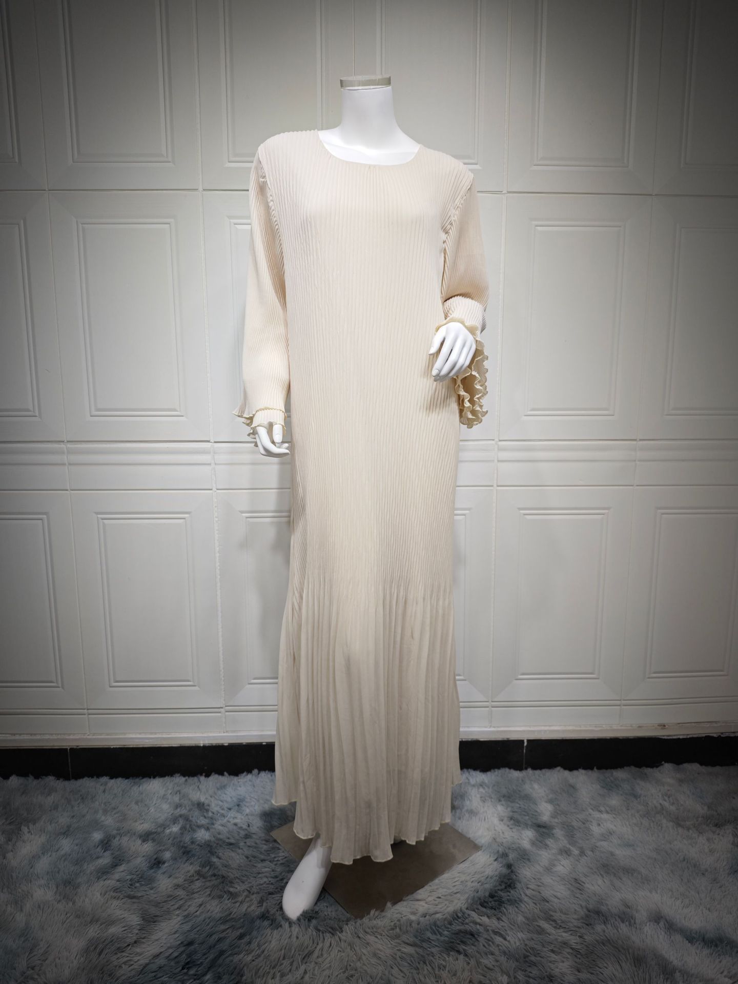 ✨ Minatou Dress – Pleated Chiffon Pullover 🌙