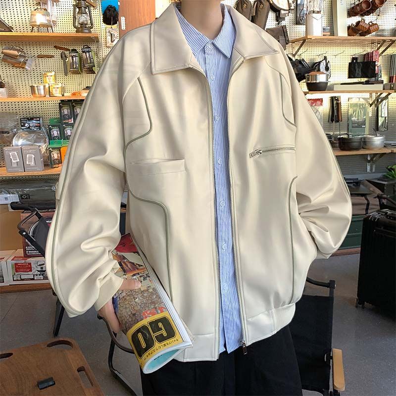 🧥Badji – Manteau en Similicuir Printemps et Automne pour Homme