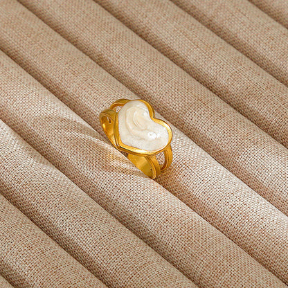 Personalized Stainless Steel Ring With Color-retaining Diamond Inlay