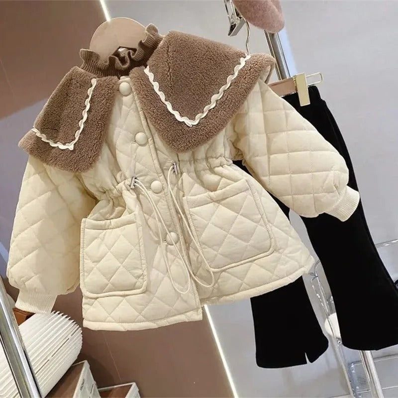🌺 Liréna – Manteau Doublé Velours Fille